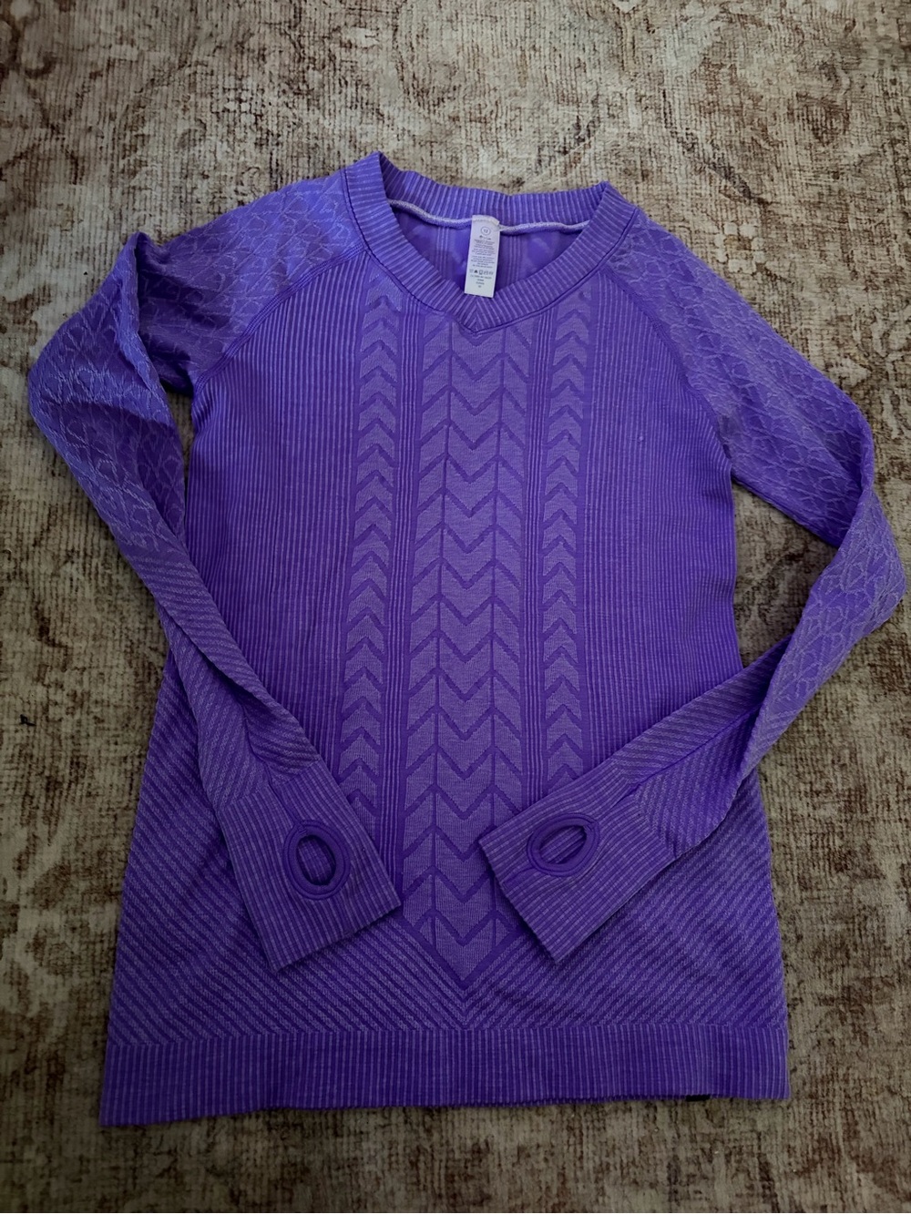 Ivivva Purple Crewneck Thumbhole Sweater